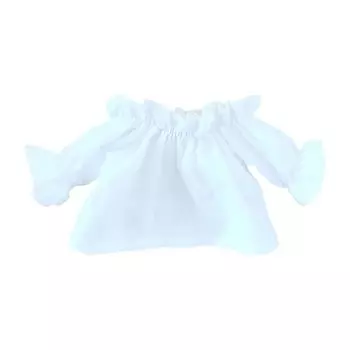 nianniyhouse 20 см Кукольная одежда Хлопковая кукольная одежда Платье Рубашка Кукольная детская одежда Рукава-бутон для плюшевых игрушек Белое платье