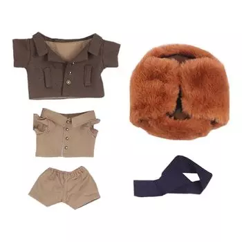 nianniyhouse 20 см мягкая игрушка одежда армейский зеленый пальто платье рубашка брюки шляпа шарф хлопок кукольная одежда наряд аксессуары