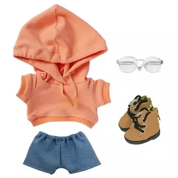 niannyyhouse 10cm 15cm 20cm Plush Clothes Loose Fit Hoodie Jeans Glasses Shoes Dress Up Cotton Doll Accessories (A10, 15cm)