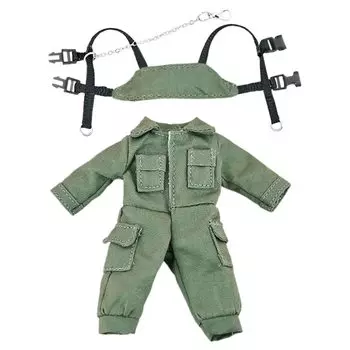 niannyyhouse Obitsu 11 Одежда Тактический костюм Жилет Боди Кукольная одежда Кукольная одежда 1/12BJD (ArmyGreen)