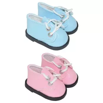 niannyyhouse stuffed toy 15cm doll shoes leather shoes cotton doll shoes set shoe length doll baby shoes 2 2-piece 4.5cm dress-up (a-4)