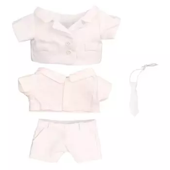 nianyyhouse 15 см мягкая игрушка одежда костюм пиджак белая рубашка галстук брюки хлопок кукольная одежда наряд (белый)