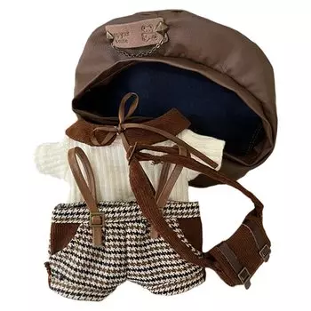 nianyyhouse 20 см мягкая игрушка одежда почтальон костюм шляпа воротник украшение куртка брюки сумка хлопок кукла одежда наряд