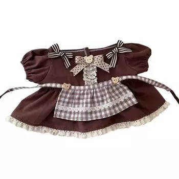 nianyyhouse 40 см мягкая игрушка одежда кофейное платье фартук наряд хлопковая кукольная одежда