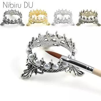 Nibiru DU Nail Art Подставки для кистей для ногтей Роскошная металлическая подставка для жемчуга Аксессуар для дизайна ногтей Инструмент