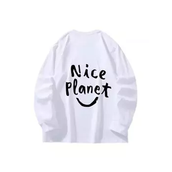 NICE Autumn Clothing Длинные рукава из чистого хлопка, новый мужской и женский топ, весенний внутренний слой, базовая рубашка, футболка с круглым вырезом и длинными рукавами M коричневый