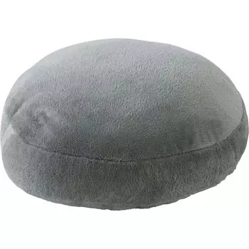 Nice Day mofua Cushion Gray 38cm Diameter Round Cushion Round Premium Microfiber Fluffy Warm Fluffy 1 Washable 50676I13