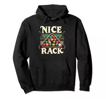Nice Rack Pool Billiard Player Billiard Cue Sports Hoodie чёрный