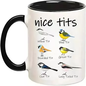 Nice Tits Bird Mugs Classification Ceramic Coffee Mugs Tea Cups Temu Cawfee 11oz - 15oz