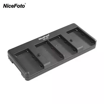 NiceFoto NP-04 NP-F Переходная пластина для аккумулятора с V-образным креплением, 4 слота для Sony