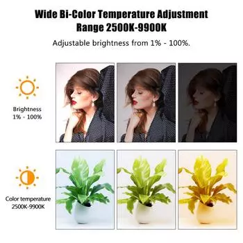 NiceFoto TC-210RGB RGB Светодиодная полноцветная лампочка Портативная заполняющая световая палочка с двухцветной подсветкой чёрный