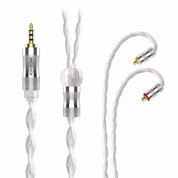 NICEHCK WhiteCrane 4-жильный кабель для наушников с серебряным покрытием Furukawa PCUHD Copper MMCX Metal Connector Upgrade Cable Litz Structure 4-полюсный тип заушника