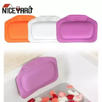 NICEYARD 21*31 см Подушка для ванны для шеи СПА Подушка для ванны Мягкий подголовник с присоской Принадлежности для ванной Аксессуары для ванной оранжевый
