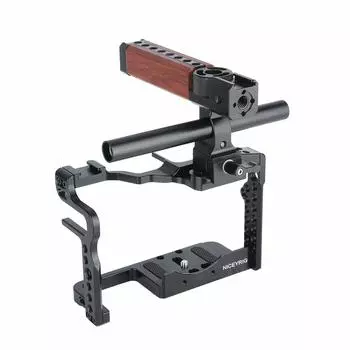 NICEYRIG Camera Cage Full Camera Cage Association Panasonic Lumix GH5 GH5S Dedicated Cage Kit With Top Handle With Nut Rail With 15mm Steer With Steer