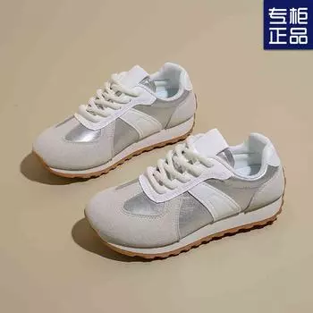 Niche American retro German кроссовки женские 2025 новые популярные модные универсальные повседневные спортивные туфли на шнуровке женские 35 белый