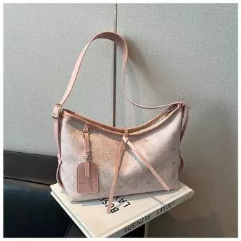 Niche bag women s large-capacity new summer versatile casual shoulder messenger bag commuter dumpling bag розовый