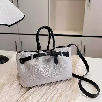 Niche bag women s large-capacity new summer fashion messenger bag portable pleated tote bag чёрный