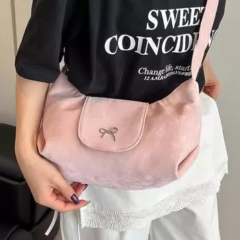 Niche Bag Женская новая модная сумка через плечо с цепочкой-бантом Большая вместимость Универсальный рюкзак-мешок