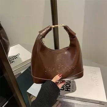 Niche Bags Women S Autumn And Winter Fashion Popular High-Value Shoulder Bags Handbags Crossbody Dumpling Bags красный