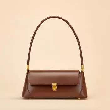 Niche Baguette для женщин, новая сумка из натуральной кожи под мышками, сумка через плечо во французском стиле для женщин