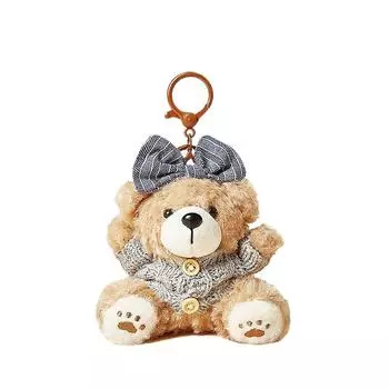 Niche Baking Bear Bag Pendant High-end Plush Toy Doll Schoolbag Pendant Cute Keychain 10CM