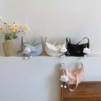 Niche Beautiful Trendy Dumpling Bag Casual Fashion New Style Bag Women Casual Underarm Bag One Shoulder Crossbody Bag Without pendant