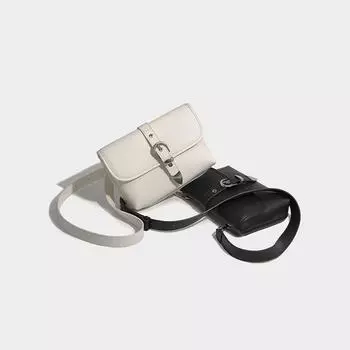 Сумка-седло Niche с пряжкой на поясе 2024 года, новая весенняя сумка высокого класса, универсальная, с широким плечевым ремнем, нагрудная сумка, сумка-мессенджер чёрный