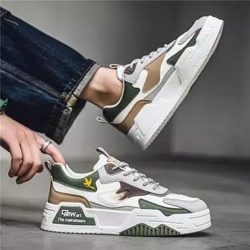 Niche board shoes 2024 four seasons new thick-soled low-top leather surface waterproof Hong Kong style outdoor sports shoes men Douyin same style 39 чёрный
