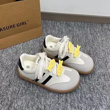 Niche board shoes women s new spring college versatile child platform casual white shoes 35