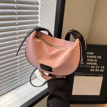 Niche большая вместительная сумка для пельменей 2024 новая летняя простая модная сумка через плечо простая модная сумка-мессенджер для женщин чёрный