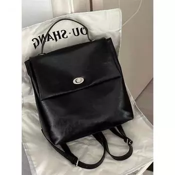 Niche большой емкости рюкзак для поездок на работу 2024 новый студенческий школьный рюкзак модная компьютерная сумка сумка через плечо чёрный