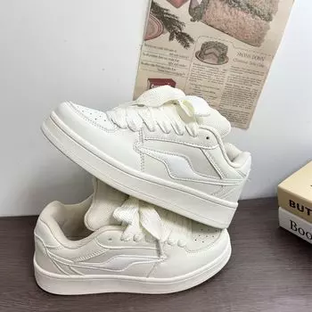Niche bread shoes women s autumn new little white shoes versatile Guochao lightning casual sports board shoes 35