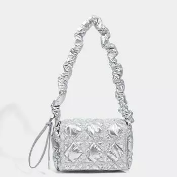 Niche Bubble Girl Bag Сумка через плечо на одно плечо Сумка-пуховик Повседневная складная сумка Cloud Bag Girl чёрный