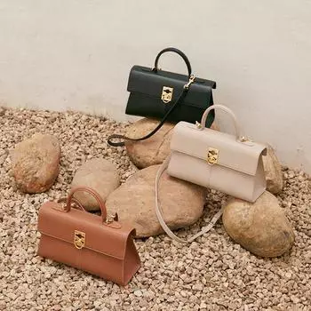 Niche CF Hong Kong StanceWallet золотая пряжка ретро коровья кожаная сумка-мессенджер портфель