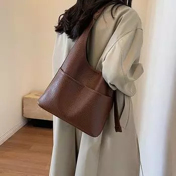 Niche Commuter одноплечевая большая сумка подмышкой для осени и зимы, модная и повседневная, с большой вместимостью чёрный