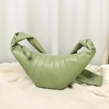 Niche Croissant Новая натуральная кожа подмышка ретро мягкая сумка сумка для пельменей одно плечо диагональная крест-накрест сумка для женщин Large size 44cm x 12cm x 22cm кофейный