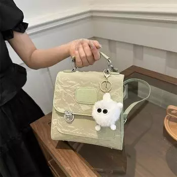 Niche design backpack women s 2025 new fashion casual handbag travel versatile small backpack белый