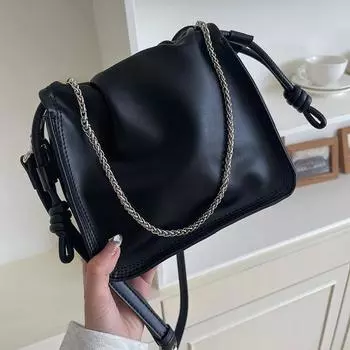 Niche Design Bag Commuting New Fashion Texture Pleated Versatile Autumn and Winter Ins One-shoulder Crossbody Bag