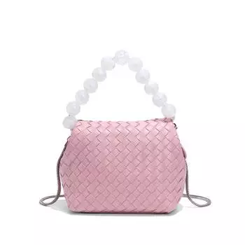 Niche Design Bag, Fresh and Elegant Macaron-colored Artistic Lady, Pearl Handle Lunch Box Bag, Single-shoulder Crossbody Bag