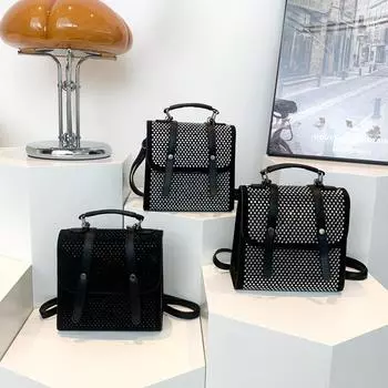 Niche Design Bag New Summer Simple and Fashionable Backpack for Women Casual Retro Handheld Korean Style School Bag