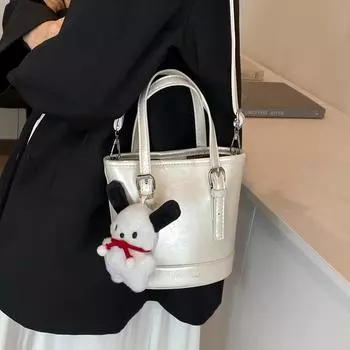 Сумка Niche Design, женская, 2024, новая, модная, простая, повседневная, универсальная, переносная, сумка-мессенджер через плечо, сумка-ведро в иностранном стиле красный