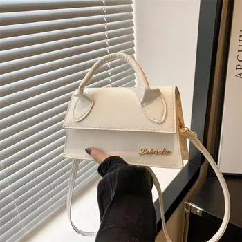 Сумка Niche Design женская 2024 новая текстура простая маленькая квадратная сумка сумка повседневная модная сумка через плечо чёрный