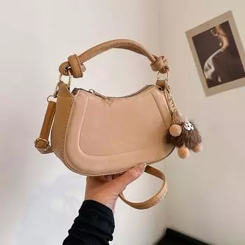 Niche design bag women s 2024 new fashion retro portable saddle bag texture personalized shoulder messenger bag белый