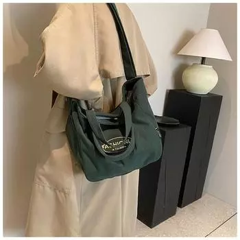 Niche Design Большая вместительная сумка через плечо из холста, женская новая полосатая бархатная сумка-тоут, студенческая сумка через плечо