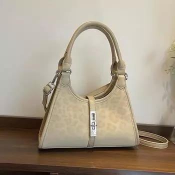 Niche design bucket bag hand carry messenger bag women s new trendy versatile high-end small bag хаки