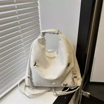 Niche Design Commuting Большая вместительная сумка для женщин с красивым новым дизайном Sense Double Shoulder Crossbody Backpack