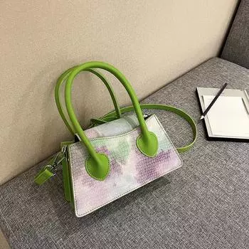 Niche design crocodile pattern bag women s summer new versatile small square bag mini shoulder messenger bag