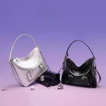 Niche Design Fashion рюкзак на одно плечо для женщин женская сумка кожаная косая сумка-рюкзак Span чёрный