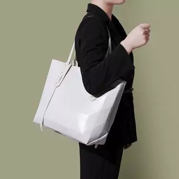 Niche Design Geometric Diamond-shaped Tote Bag, Large-capacity Commuting Single-shoulder Underarm Bag for Women