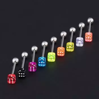 Niche Design Girl Подарок Кольцо для пирсинга языка Женский лингвальный ноготь Языковая булавка Пирсинг Украшения для тела красный